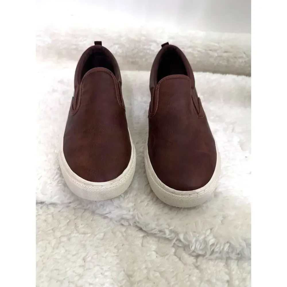 Old Navy Boys Slip-On Sneakers Loafers Size 6Y Brown
